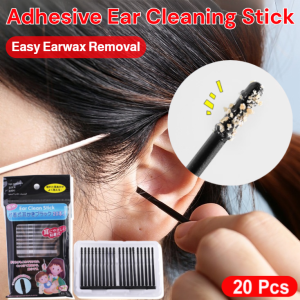 Disposable Adhesive Ear Cleaning Swab Earpick Kids Safe Earwax Removal Sticks Spiral Tips Sticky Gel 20Pcs/Pack