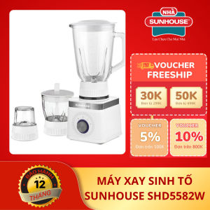 Máy xay sinh tố đa năng 3 cối SUNHOUSE SHD5582W 400W xay thịt xay hạt khô - Bảo hành 12 tháng