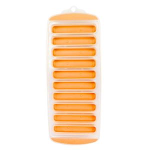 KECTTIO Silicone Khuôn làm đá viên dải dài 10 lỗ Có Nắp Khay đá viên Khuôn làm bánh Pudding Tự làm Khuôn làm đá Mùa hè