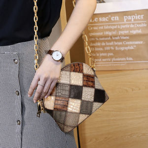 Cobbler Legend Ladies Chain Shoulder Bag Stitching Zipper Design Messenger Bag