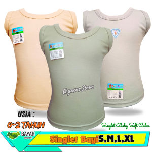6Pcs Singlet Bayi Color Soft Kaos Dalam Anak Karakter Usia 0-2 Tahun-Kutang Bayi Size SMLXL
