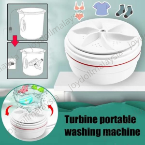 [ READY STOCK ] Portable Laundry Portable Washing Machine Turbine Mini Washing Machine Ultrasonic USB Mini