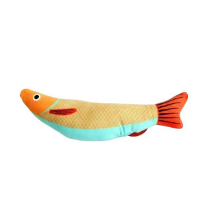 Cat Toy Fish Shape Teething Toy Durable Bite Resistant Self Entertainment Interactive Cat Toy Kitten Adult Cat Plush Soft Toy