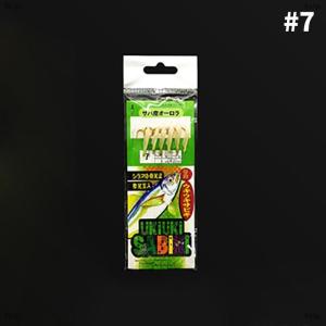 [COD] folp Trắng cá da Biomimetic Chuỗi móc Aji móc Angler móc ngư cụ