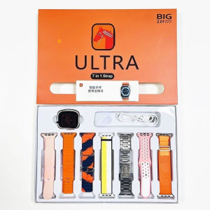 🎁 Original Product + FREE Shipping 🎁 2025 Smart watch 7 in1 Waterproof 7 Straps Men Women 49MM Bluetooth Call Heart rate Wireless Charging Fitness Bracelet Smartwatch set True screw true buckle WU70