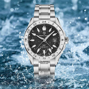 PAGANI DESIGN Classic Luxury GMT Automatic Mens Watch Top Brand Sapphire Glass Stainless Steel Waterproof Mechanical Wristwatch