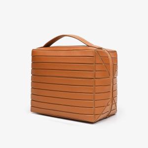 Large Capacity Striped Cosmetic Bag 3D Waterproof Foldable Cosmetic Bag for Travel