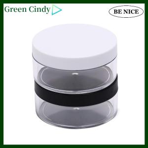 [Green Cindy] 1pc 50g plastic empty loose powder pot with sieve cosmetic makeup jar container