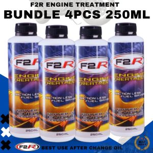F2R Engine Treatment (4 Bottles 250ml) or Diesel & Gasoline Engine Protection Racing Oil Additives