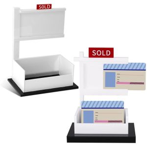 MMLUCK ถอดออกได้ ผู้ถือบัตรธุรกิจอสังหาริมทรัพย์ ไม้สำหรับไม้ ขายป้าย ที่ใส่นามบัตร สะดวกสบายๆ จุได้มาก ขาตั้งแสดงการ์ดเดสก์ท็อป ของขวัญส่วนตัว