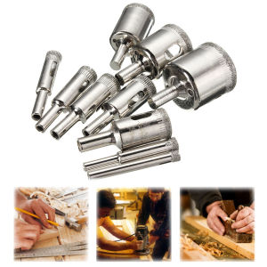 Vktech 15 Piece Glass Drill Bit Set for Ceramic and Marble High-Performance Diamond Coated Cutting Tools for Renovation and Crafting