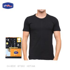 Kaos Dalam Pria GTMAN O-NECK GTS01 HITAM ISI 1Pcs