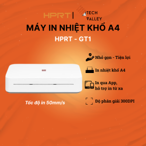 Máy in A4 mini HPRT - GT1 (in nhiệt in ngay khi mở máy phù hợp cho HS-SV in ấn tài liệu mọi nơi)