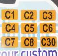 Acrylic Table Numbers Code with Alphabet A B C D E Nombor Meja dengan Huruf for Restaurants. 
