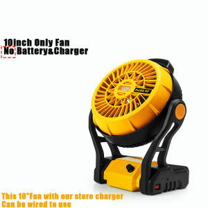 KEELAT 8/10 Inch Cordless Fan With Light Lasts For 7 Hours Portable High Capacity Battery Tagahanga Mini Battery Fan Adjustable Angle & Speed For Camping Travelling Indoor Office Home