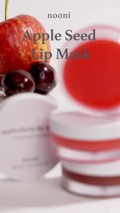 nooni Applebutter Ceramide Lip Mask - 24-hour Hydrating & Moisturizing Korean Lip Mask Overnight with Shea Butter & Vitamins for Dry Cracked Lips Intense Repair - K Beauty Gifts for Women 0.42 oz