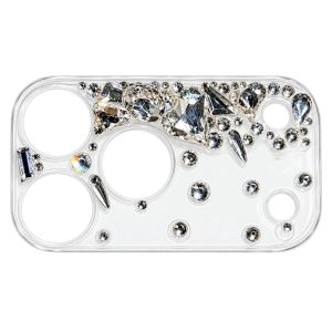 OUREAL Trái tim 3D đính  cương Miếng dán bảo vệ camera điện thoại bằng kính. Bao phủ toàn bộ HD rõ nét Phim bảo vệ ống kính điện thoại  Chống sốc Nắp bảo vệ ống kính máy ảnh. Cho iPhone 17 Pro/17 PROMAX/18PRO/18PROMAX Phụ kiện điện thoại di động