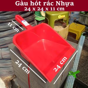 Gầu Hốt Rác Nhựa Cỡ Lớn (24x24x11cm) - Tay Cầm Dài Nhựa Bền Dùng Gia Đình & Làm Vườn