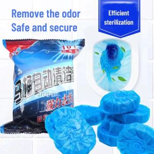 10pcs/ pack Magic Auto Toilet Bowl Cleaner Blue Bubble Flush Bathroom Clean Individual Packaging