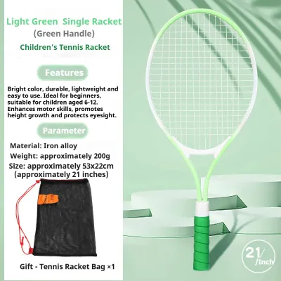 21inch Childrens Tennis Racket for Beginners Ages 3-15 Lightweight Tennis Rackets Junior/Youth New