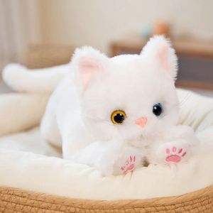 DEQIX Cartoon Cat Simulated Cat Plush Toy White/ Gray Plush Plush Kitten Pillow Plush Doll 53cm Plush Cat Doll Birthday Gift