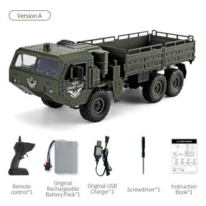 ST【Available now】【Fast delivery】2022 NewJJRC Updated Q75 US Army Military RC Truck 1:16 Full Proportional 2.4G 6WD Remote Control Car RC Truck Off-Road RTR Gift Toy RTR
