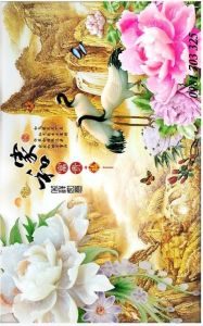 Tranh gạch đẹp tùng hạc 3D
