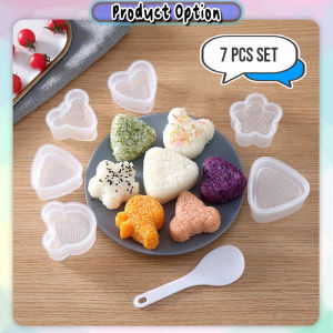 [iRojak] 7pcs Set Onigiri Mould Rice Mould Rice Mold Bento Accessories 饭团模具 Acuan Nasi -KW26-Set