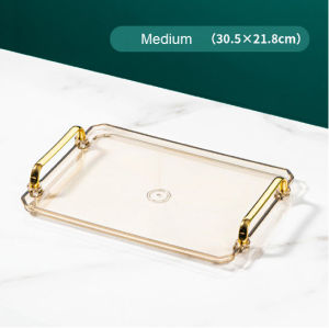 Minimalist Acrylic Nordic Multipurpose Transparent Breakfast Fruit Tray Food Tray Desk Home Organizer Decor Storage