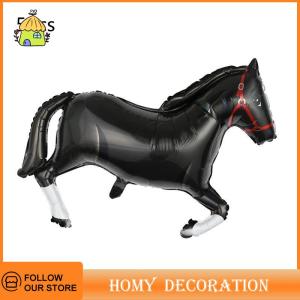 🎄【Special price】🎄Shao ลูกโป่งฟิล์มอลูมิเนียมรูปม้าตกแต่งวันเกิดงานปาร์ตี้ขี่ม้าตกแต่งงานปาร์ตี้