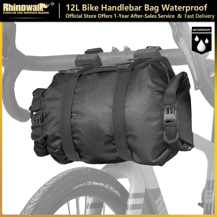 Rhinowalk Bicycle Handlebar Bag 12L Waterproof Bicycle Front Bag  Replaceable Waterproof Inner Bag Outdoor Travel Luggage Storage Shoulder  Bag Bike