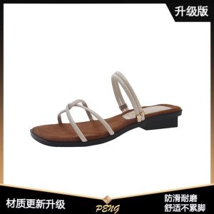 [Free Shipping] WomenS Summer Sandals New Style Retro Design Perfect With Dresses Featuring A Chunky Heel Open-Toe Design And A Single-Strap Style That Can Be Worn In Two Different Ways