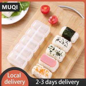 [COD] MUQI Ship within 24 hours 5Pcs set Sushi Nigiri Maker Rice Ball Molds Nonstick Press Maker DIY Bento Tool