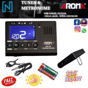 ☆TUNER & METRONOME☆ CHINESE VERSION AROMA CHROMATIC TUNER & METRONOME AMT-560 + BUILD-IN MIC WITH PICKUP
