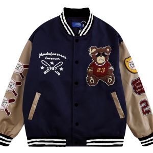 Jaket bomber baseball oversize Bahan Premium Tebal/Jaket varsity baseball/Jaket cewe gaya korea/Jaket Varsity pria/Jaket korea style