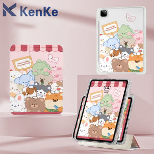 KENKE【Full color series】 iPad cartoon cute animal Detachable 2-in-1 case Full color back panel for iPad 2022 M2 Pro 11 Pro 12.9 Air 4 Air 5 ipad 10th gen 7th 8th 9th mini 6 cover [With pencil slot]【Horizontal and vertical support mode】
