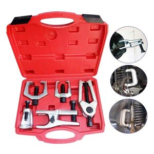 **【Ready Stock】5PCS/Set Perlengkapan Peralatan Mobil Heavy Duty Mobil Treker Ball Joint Separator Arm Puller Remover Ball Extractor Penarik Kepala Bola Tie Rod Remover Alat Perbaikan Mobil**