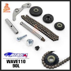 ATAKA Motorcycle Timing Chain Set With Tensioner(84L/90L)For Wave 110 /XRM 110
