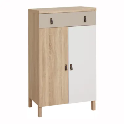 ZYO Terry - Dekoruma Lemari Sepatu 12 Pasang / Rak Sepatu Tertutup / Shoe Cabinet - Oak White Grey
