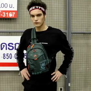 IELGY multifunctional fashion backpack casual Nylon cloth one shoulder messenger bag