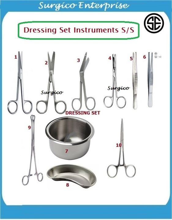 DRESSING SET 1 SURGICAL INSTRUMENTS STANDARD MEDICAL USE | Lazada