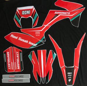 Decal Sticker - Stiker Dekal VIAR CROSS 200 WARNA MERAH