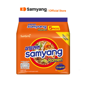 [แพ็ก 5] Samyang Ramen Original ซัมยัง ออริจินอล ราเมง น้ำซุปรสดั้งเดิมต้นตำรับ (120g.x5)