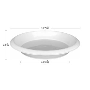 จานรองกระถางต้นไม้ กระถาง กระถางต้นไม้ เบอร์ 20 นิ้ว สีขาว 10 ใบ ชิ้น อัน