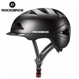 ROCKBROS Bike Helmet Integrally-molded Breathable Ultralight Electric Bike Helmet Universal Adjustable Motorcycle Safety Helmet with Sun Visor