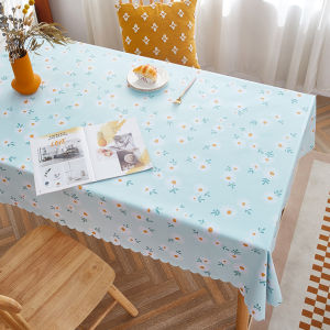 Nordic Thicken Tablecloth Fabric Waterproof Anti-scald and Oil-proof Wash-free Rectangular Pvc Table and Desk Cloth Mat Alas Meja