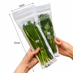 50Pcs Long Food Sealed Bags Long Sealed Bags For Fruit Vegetable Fresh Storage