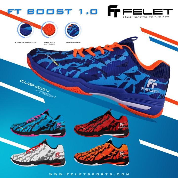 FELET Badminton Shoes BOOST 1.0 (100% Original) | Lazada