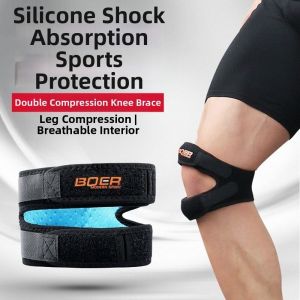 SERAPHYXO Shock Absorption Sports Compression Patella Strap Breathable Silicone Double Knee Support Comfortable Adjustable Design Patella Knee Brace Running