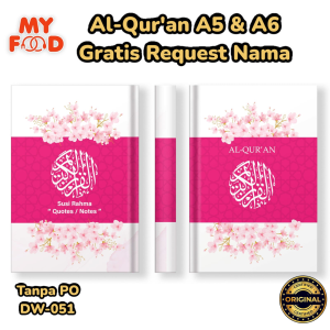 Hampers Pink Al-Quran 7in1 Custom Nama Quran A5 Sajadah Hijab Tasbih Kado Cewek Gift Box Muslimah